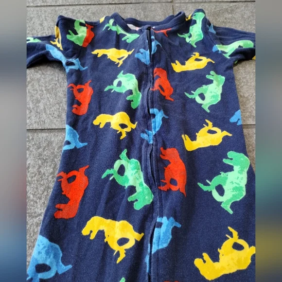 Old Navy 5T Colorful T-Rex 🦖 Fun Dinosaur Pattern footless pajamas - Picture 8 of 12